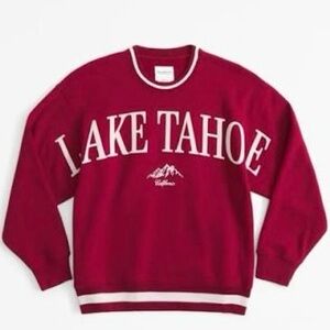 Abercrombie & Fitch Red ‘Lake Tahoe’ Crewneck Sweater